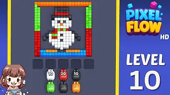 Pixel Flow Level 10 Solution & Walkthrough Guide