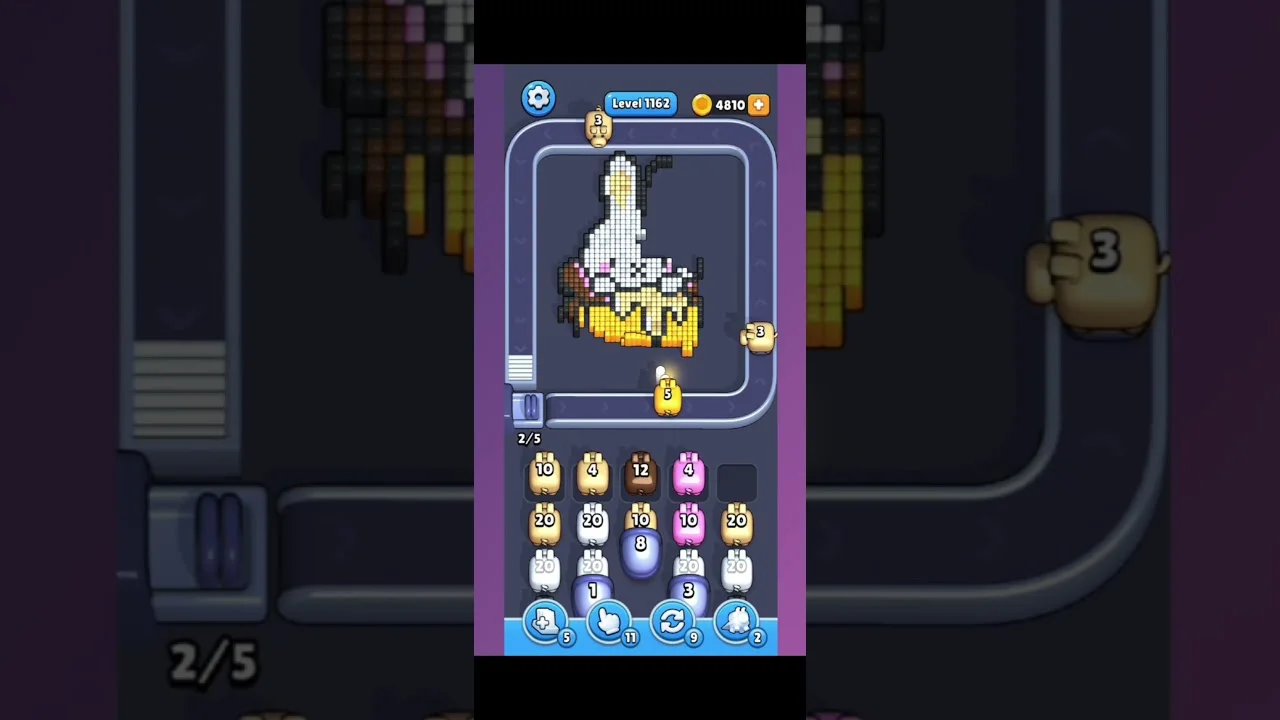 Pixel Flow Level 1162 Solution & Walkthrough Guide