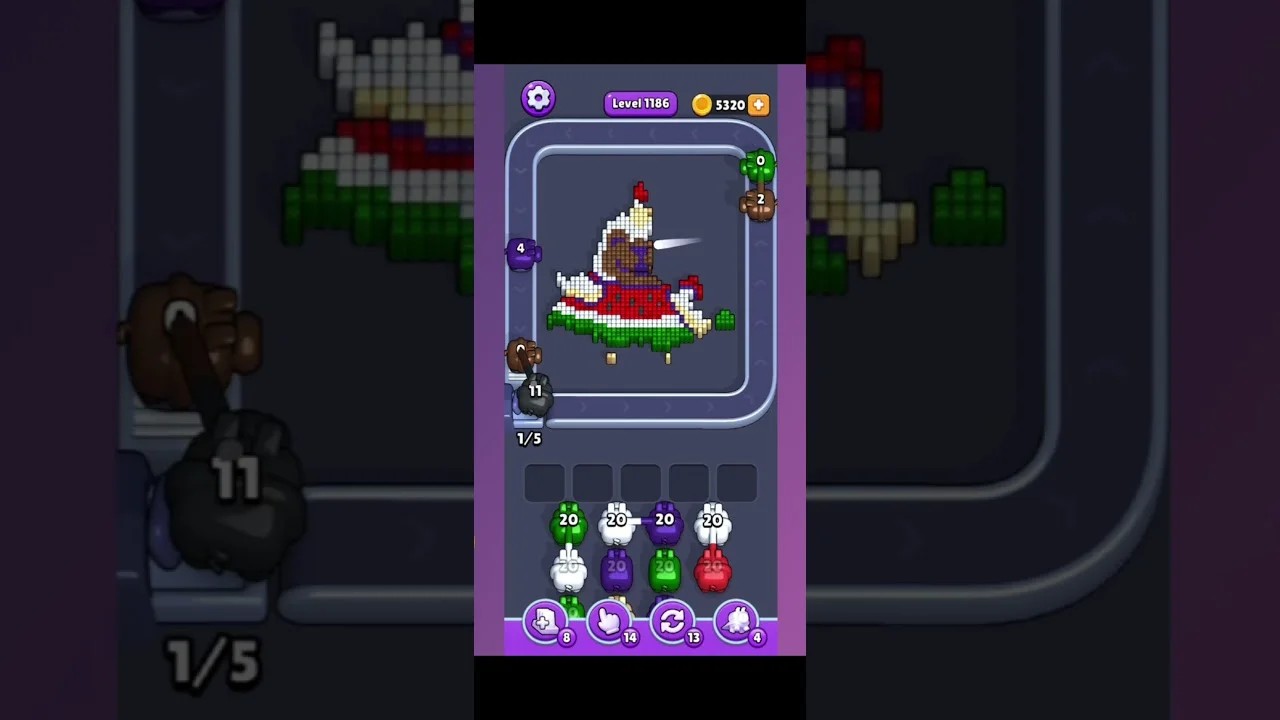 Pixel Flow Level 1186 Solution: Complete Walkthrough & Guide