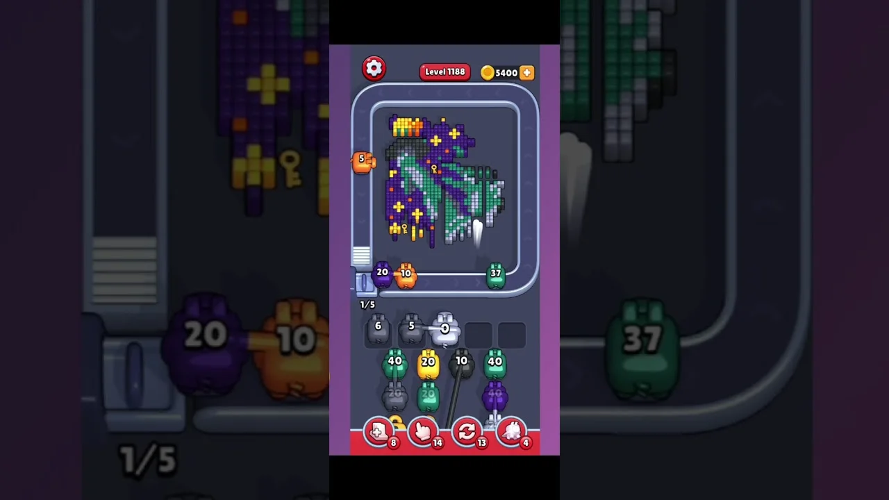 Pixel Flow Level 1188 Solution & Walkthrough Guide