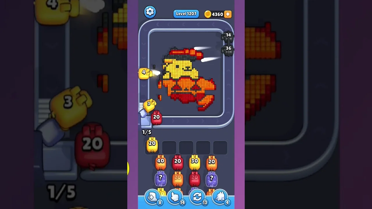 Pixel Flow Level 1207 Solution: Complete Walkthrough & Guide