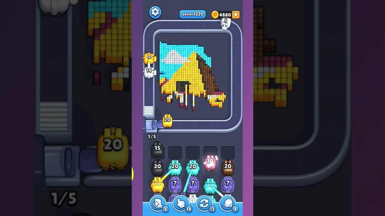 Pixel Flow Level 1220 Solution: Complete Walkthrough & Guide