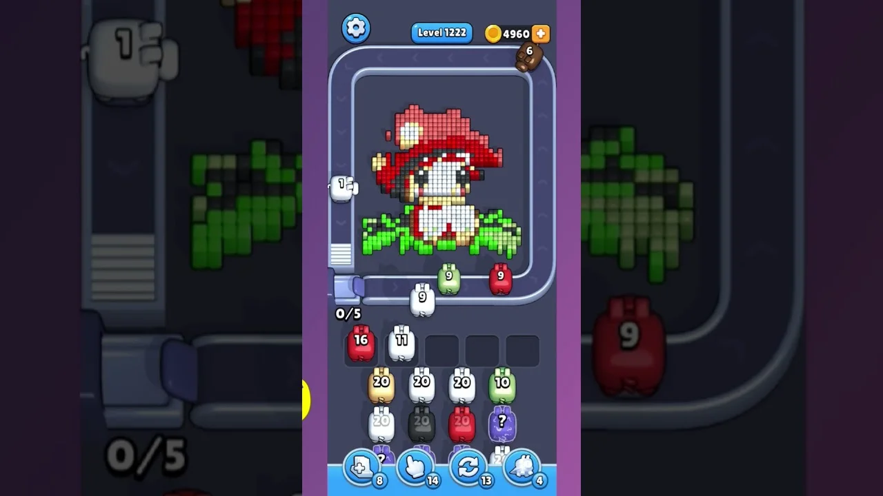 Pixel Flow Level 1222 Solution & Walkthrough Guide