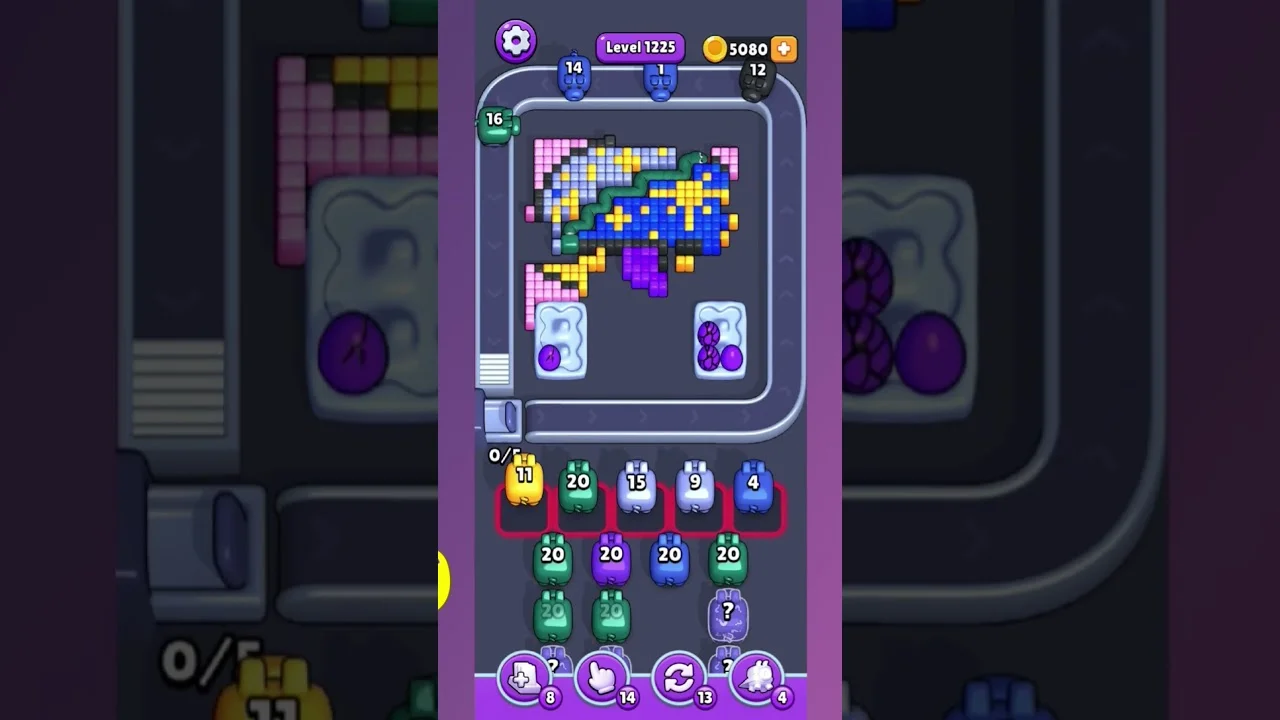 Pixel Flow Level 1225 Solution & Walkthrough Guide