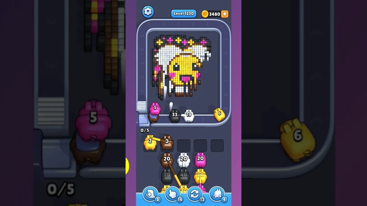 Pixel Flow Level 1230 Solution & Walkthrough Guide