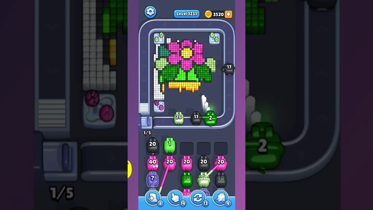 Pixel Flow Level 1231 Solution & Walkthrough Guide
