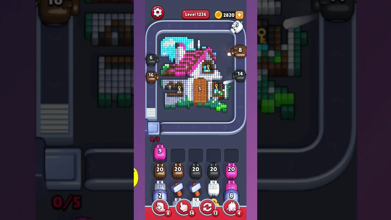 Pixel Flow Level 1236 Solution & Walkthrough Guide