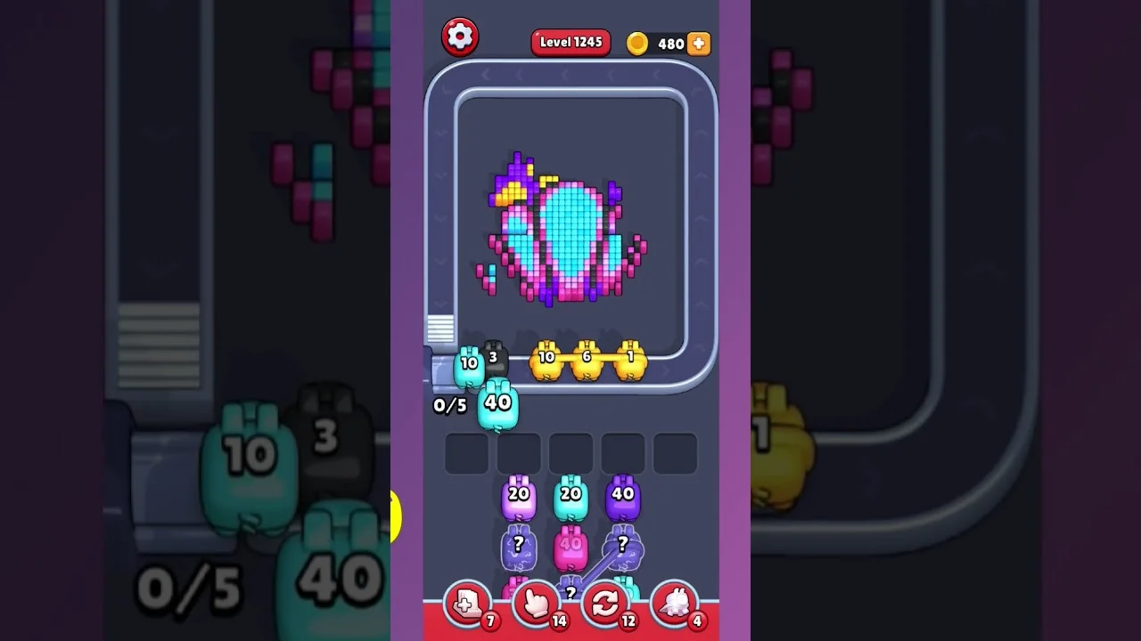 Pixel Flow Level 1245 Solution & Walkthrough Guide