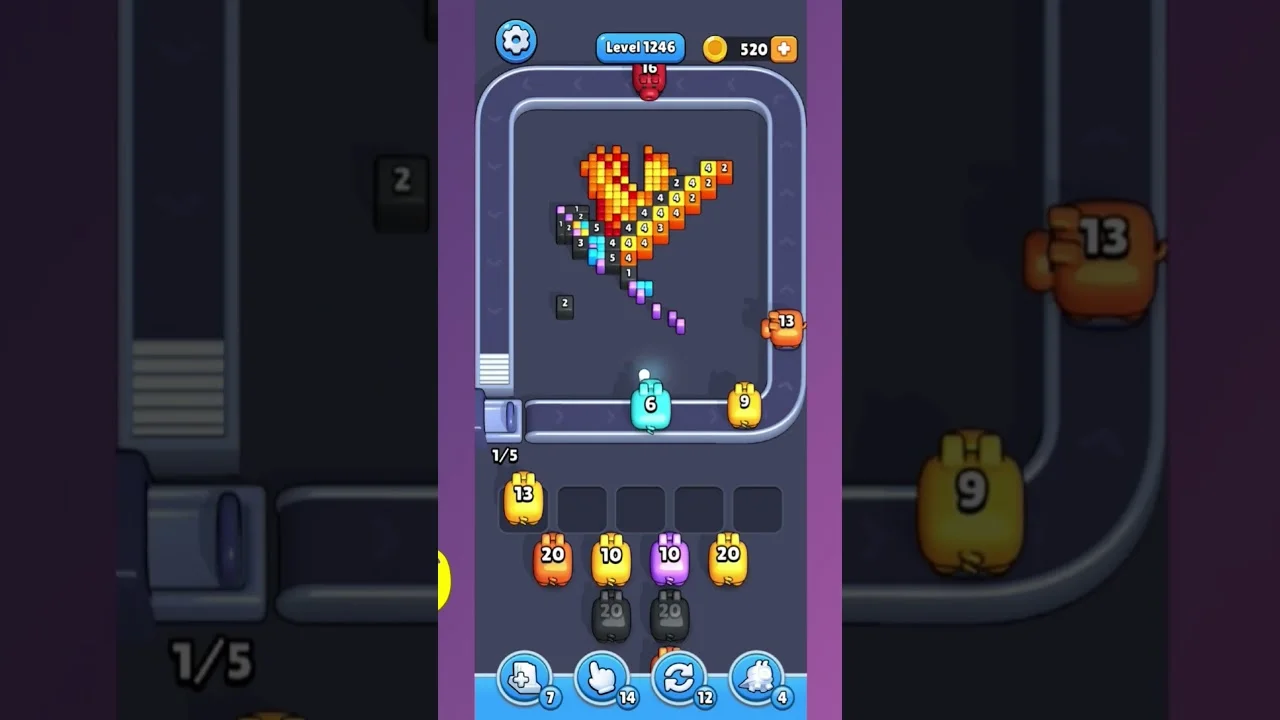 Pixel Flow Level 1246 Solution & Walkthrough Guide