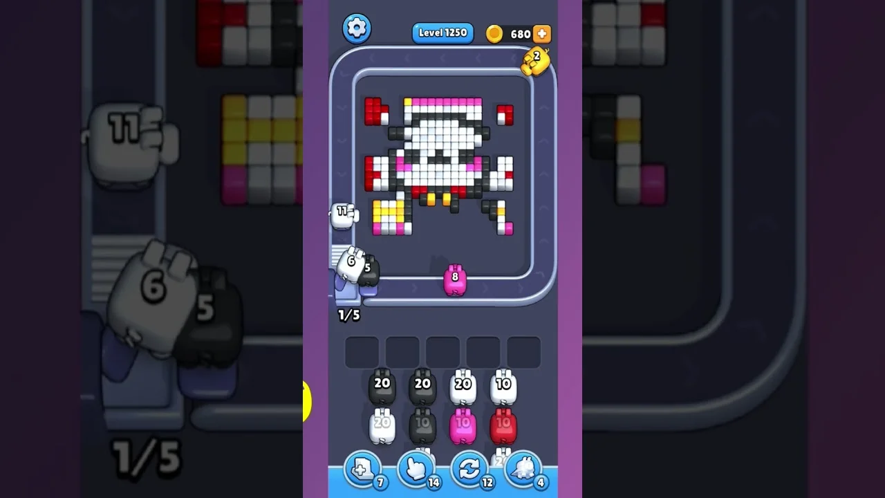 Pixel Flow Level 1250 Solution: Complete Walkthrough & Guide