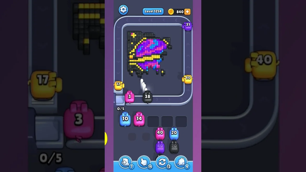 Pixel Flow Level 1254 Solution & Walkthrough Guide