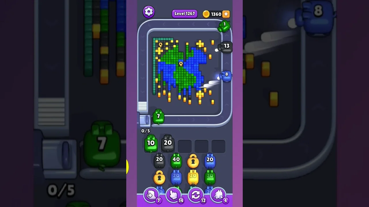 Pixel Flow Level 1264 Solution & Walkthrough Guide
