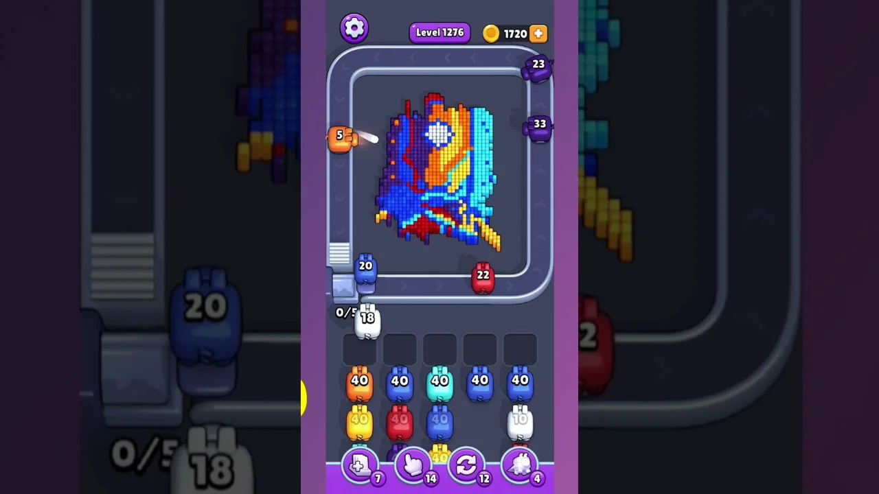 Pixel Flow Level 1276 Solution & Walkthrough Guide