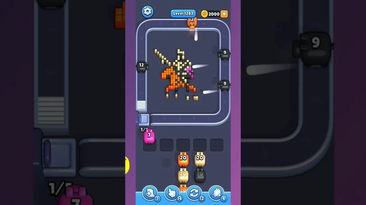 Pixel Flow Level 1283 Solution & Walkthrough Guide