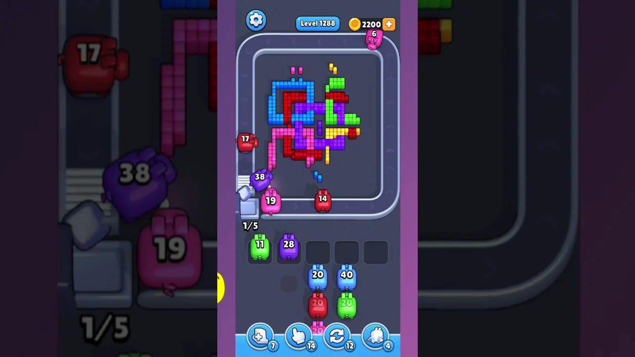 Pixel Flow Level 1287 Solution and Walkthrough Guide