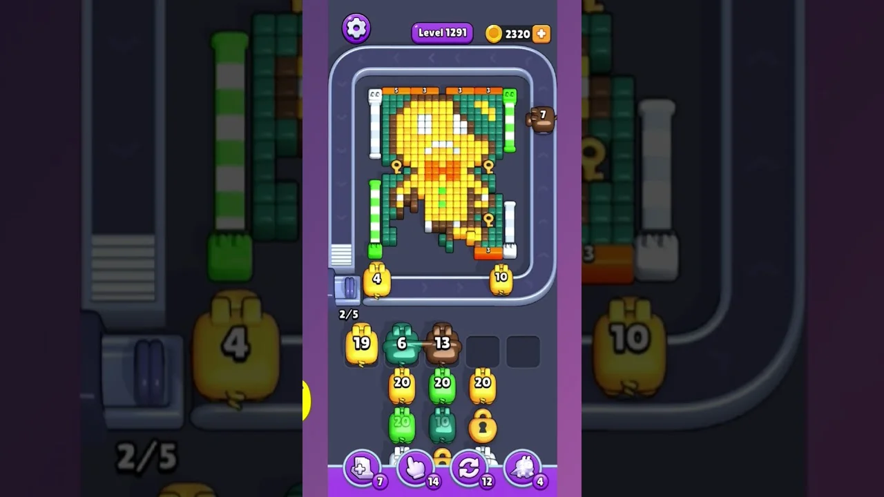 Pixel Flow Level 1291 Solution & Walkthrough Guide