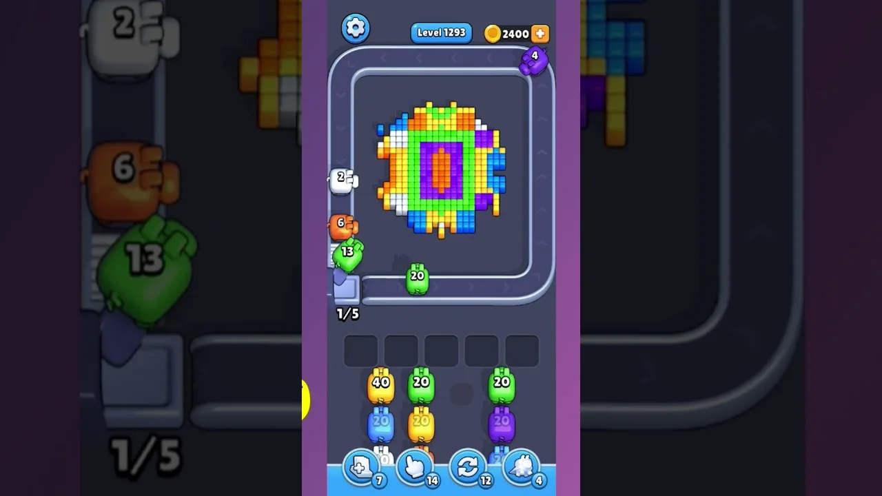 Pixel Flow Level 1293 Solution & Walkthrough Guide