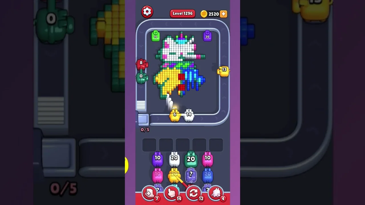 Pixel Flow Level 1296 Solution & Walkthrough Guide