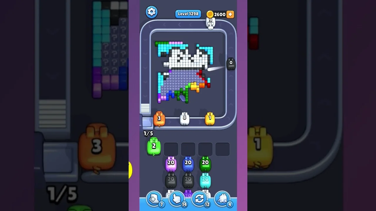 Pixel Flow Level 1298 Solution & Walkthrough Guide