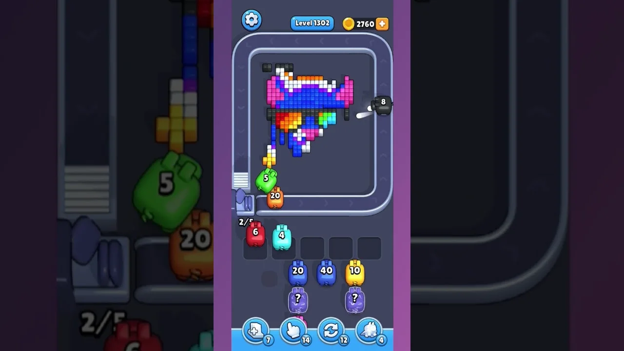 Pixel Flow Level 1302 Solution & Complete Walkthrough Guide