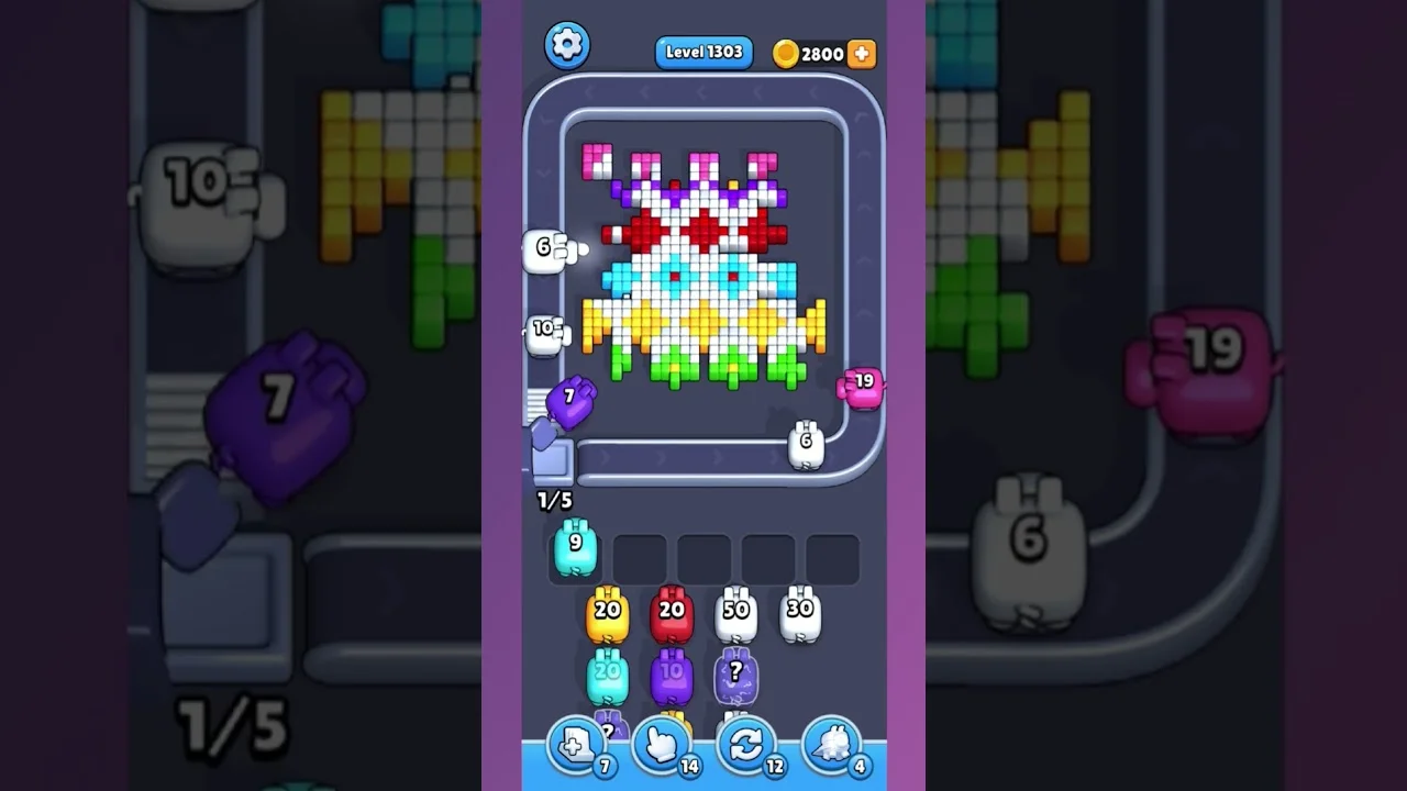 Pixel Flow Level 1303 Solution & Walkthrough Guide