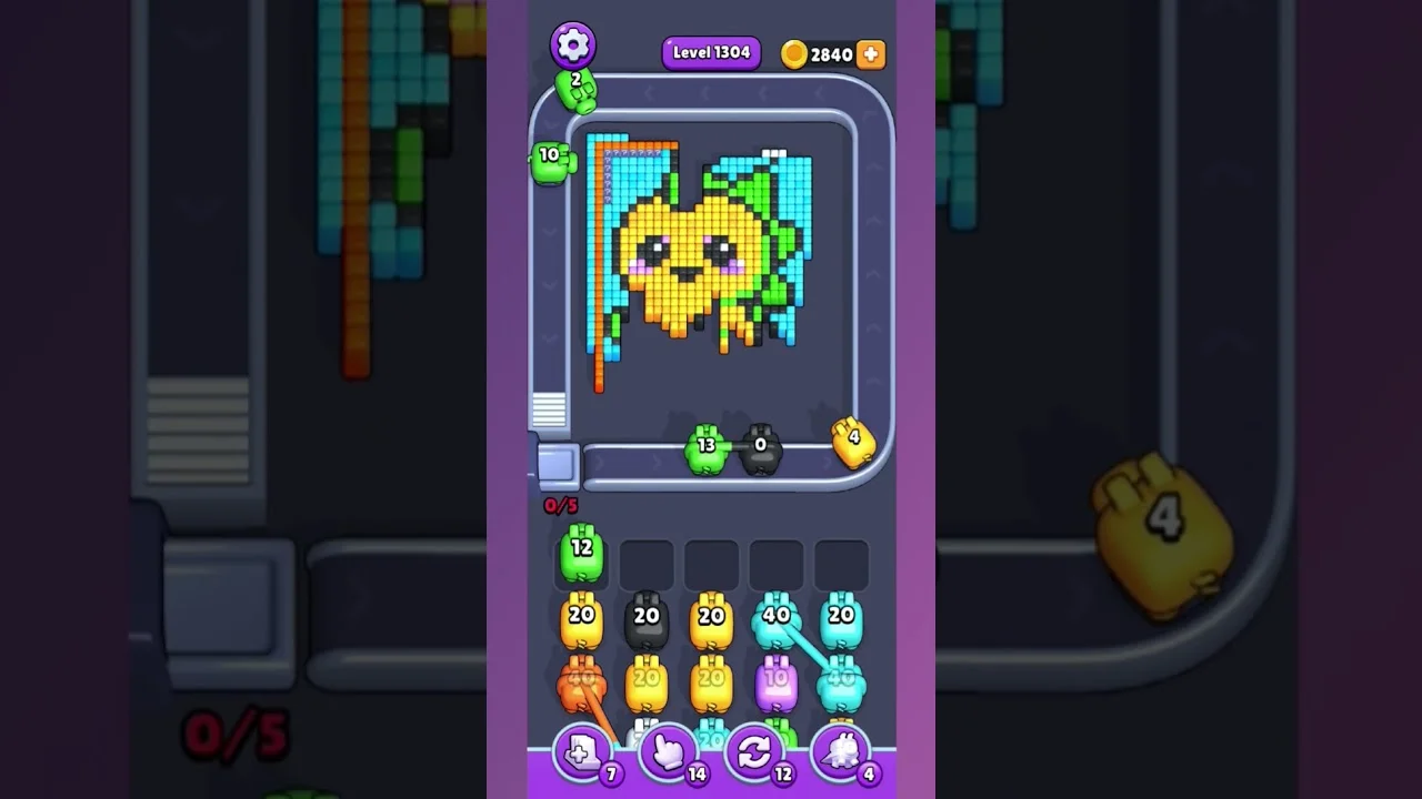 Pixel Flow Level 1304 Solution & Walkthrough Guide