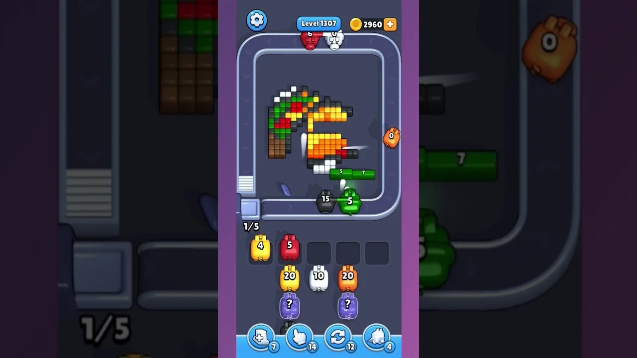 Pixel Flow Level 1307 Solution: Complete Walkthrough & Guide