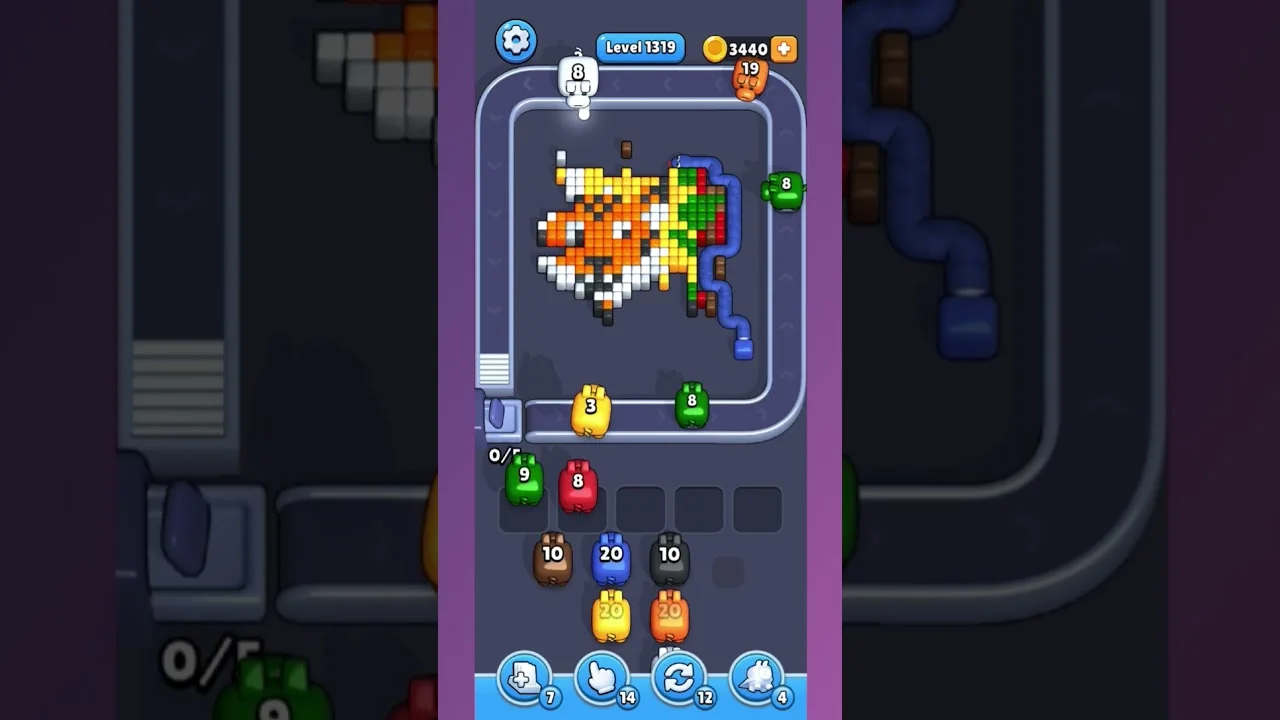 Pixel Flow Level 1319 Solution & Walkthrough Guide