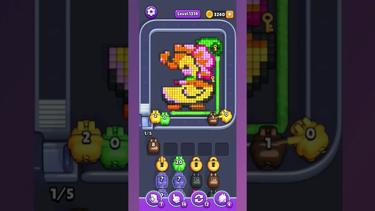 Pixel Flow Level 1324 Solution & Walkthrough Guide