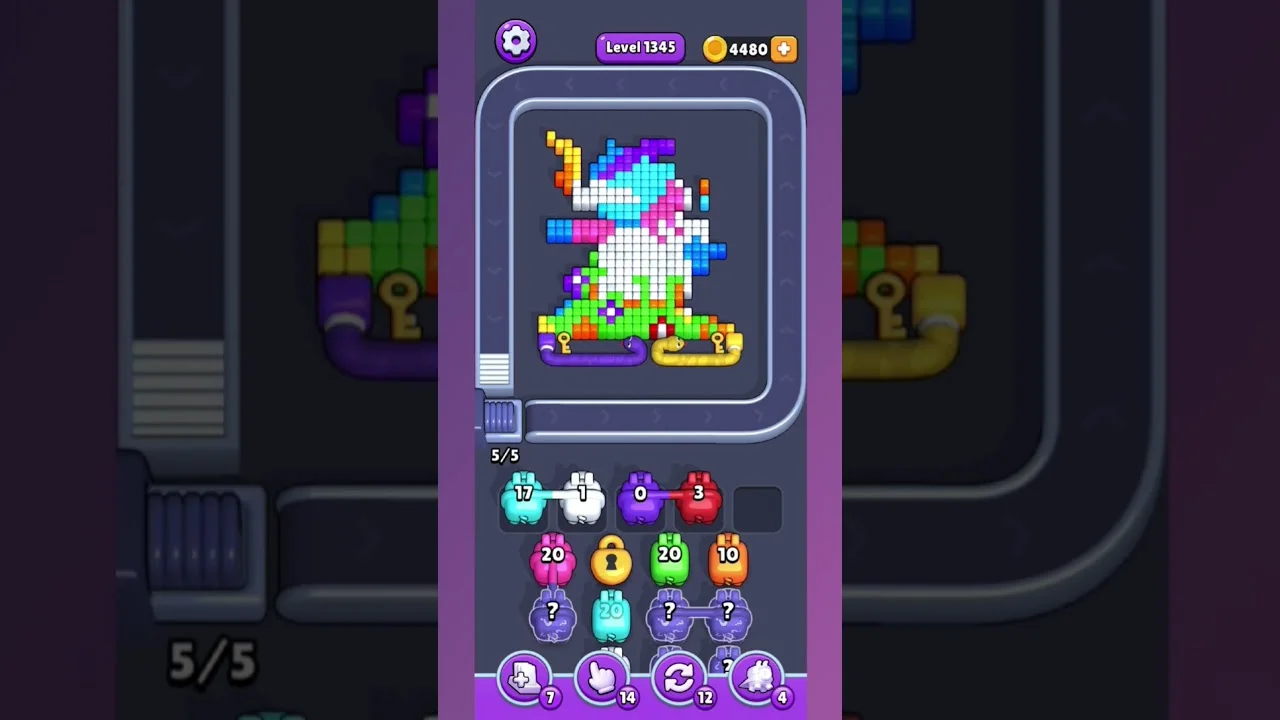 Pixel Flow Level 1345 Solution: Complete Walkthrough & Guide