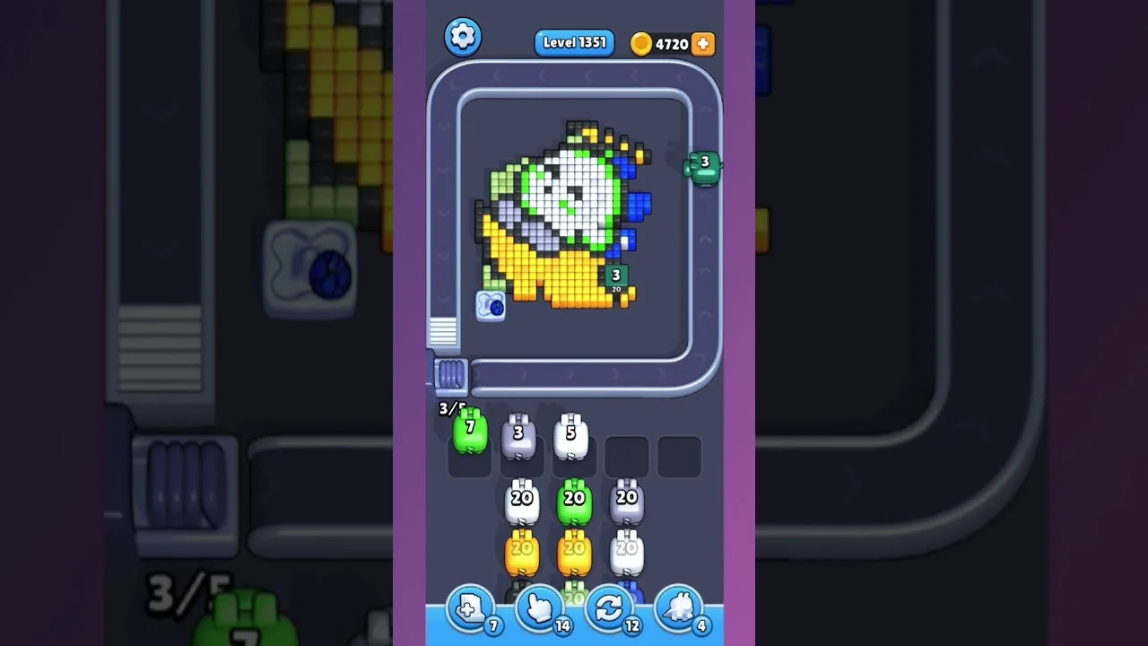Pixel Flow Level 1351 Solution & Walkthrough Guide