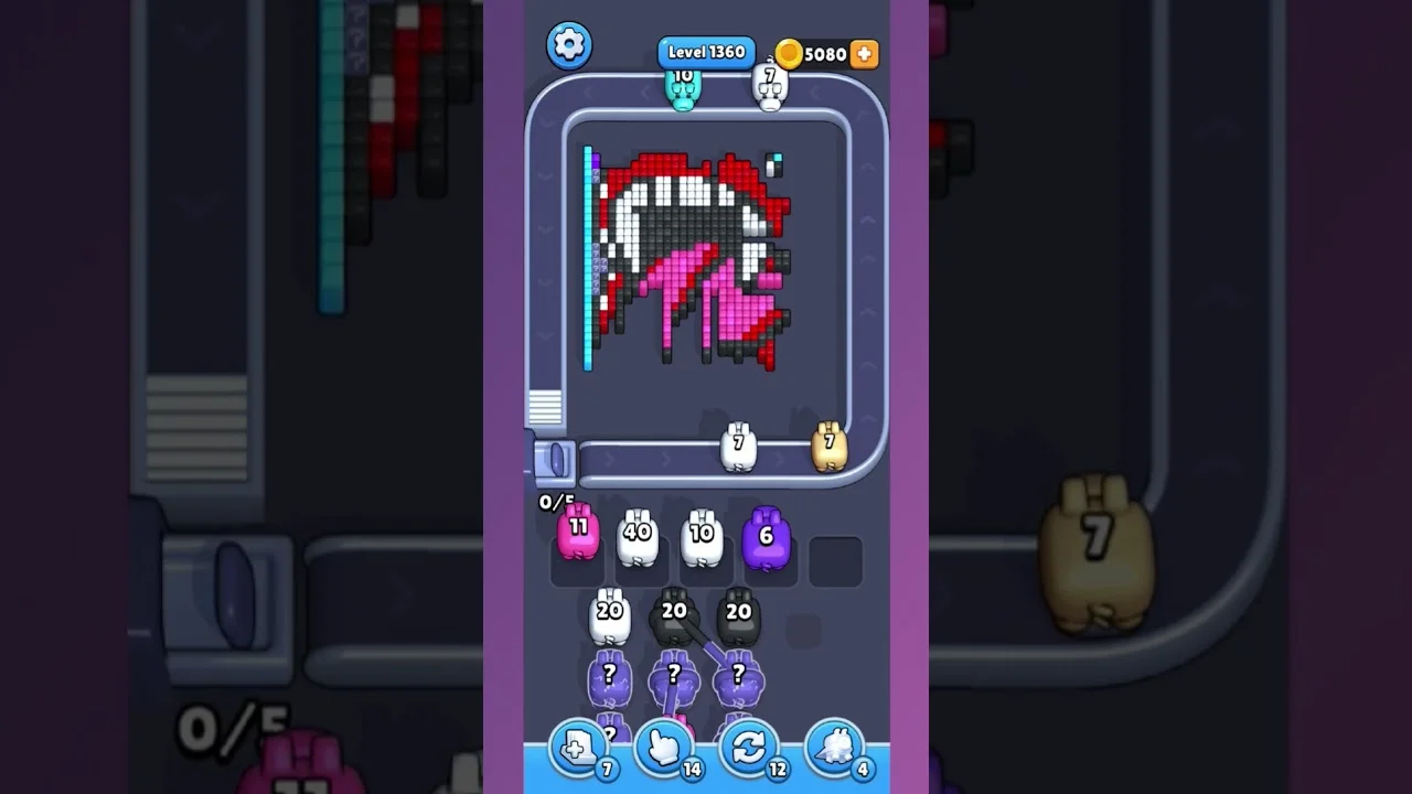 Pixel Flow Level 1360 Solution & Walkthrough Guide