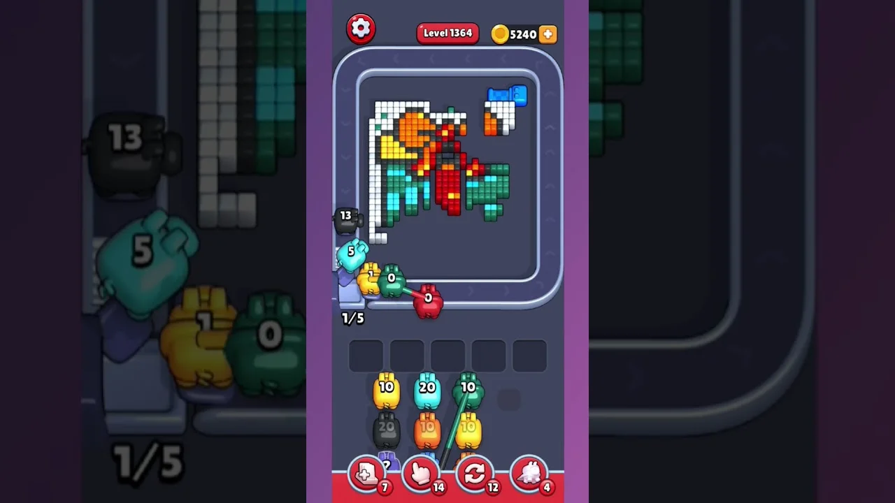 Pixel Flow Level 1364 Solution: Complete Walkthrough & Guide
