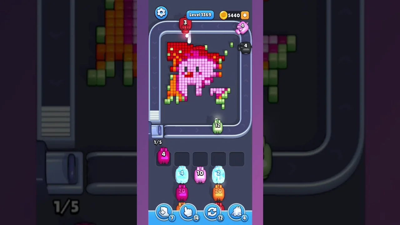 Pixel Flow Level 1370 Solution & Walkthrough Guide