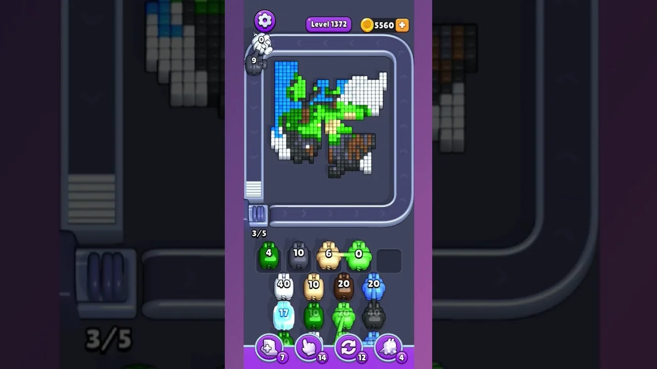 Pixel Flow Level 1372 Solution: Complete Walkthrough & Guide