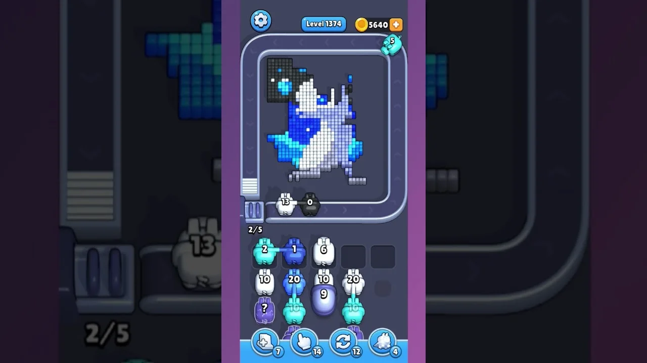 Pixel Flow Level 1374 Solution & Walkthrough Guide
