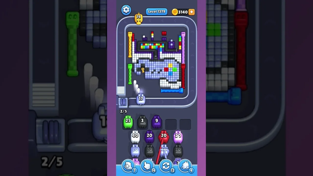Pixel Flow Level 1379 Solution & Walkthrough Guide