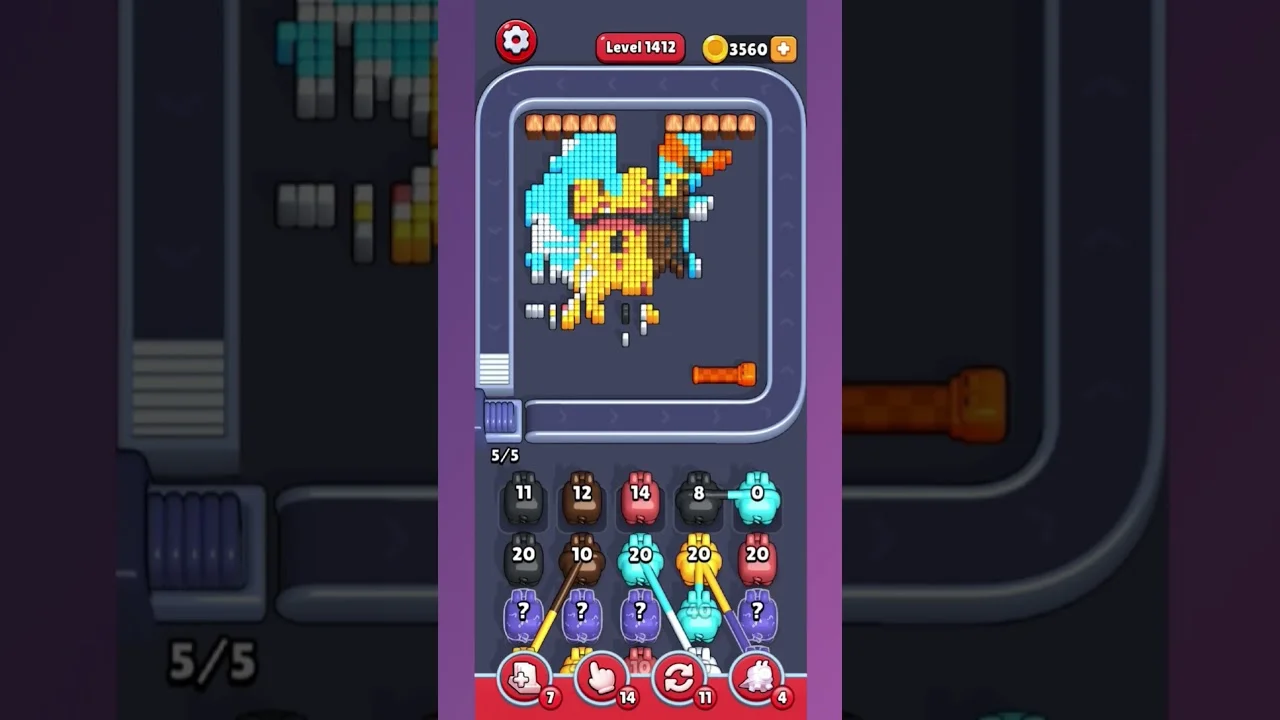 Pixel Flow Level 1412 Solution & Walkthrough Guide