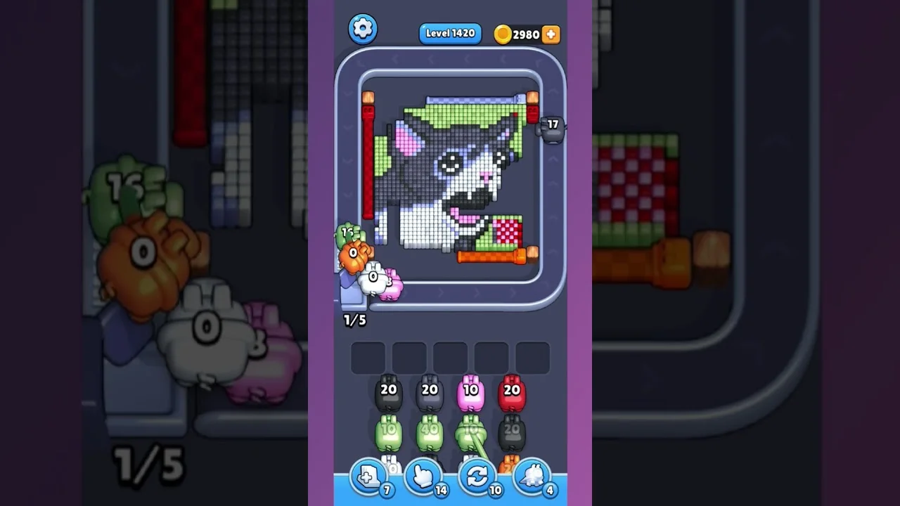 Pixel Flow Level 1420 Solution & Walkthrough Guide