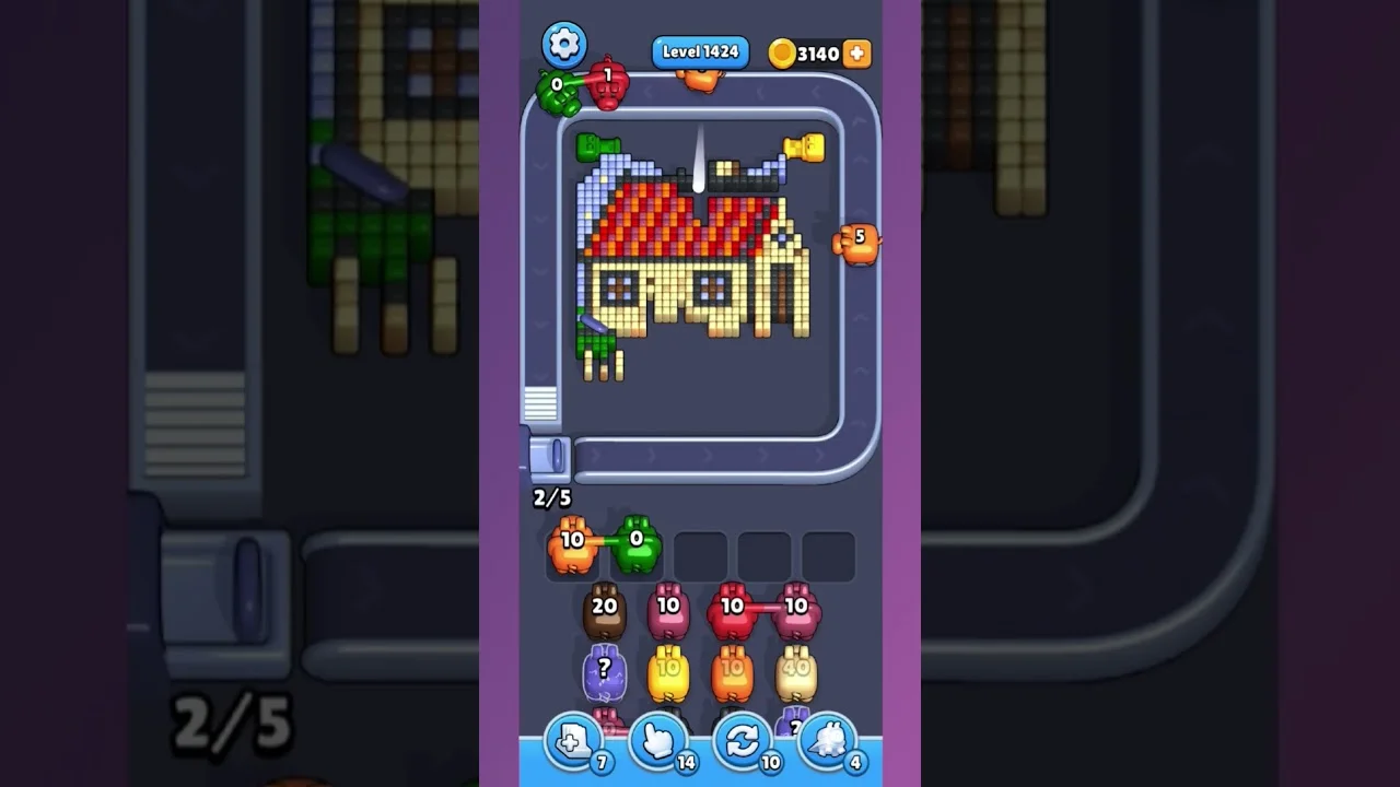 Pixel Flow Level 1424 Solution: Complete Walkthrough & Guide