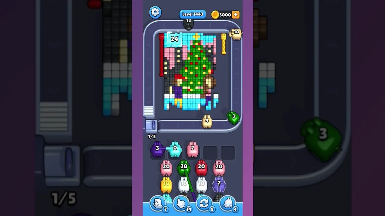 Pixel Flow Level 1443 Solution: Complete Walkthrough & Guide