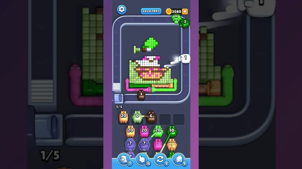 Pixel Flow Level 1445 Solution: Complete Walkthrough & Guide