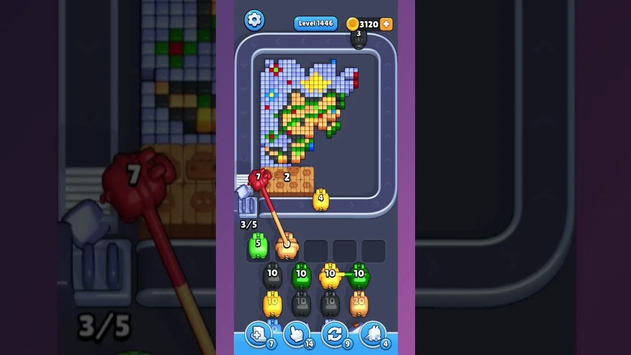 Pixel Flow Level 1446 Solution & Walkthrough Guide