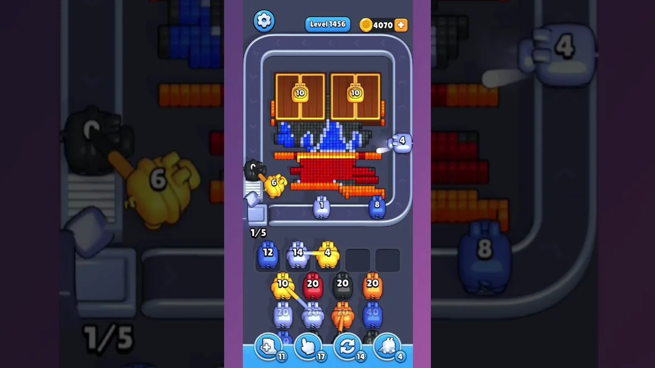 Pixel Flow Level 1456 Solution & Walkthrough Guide