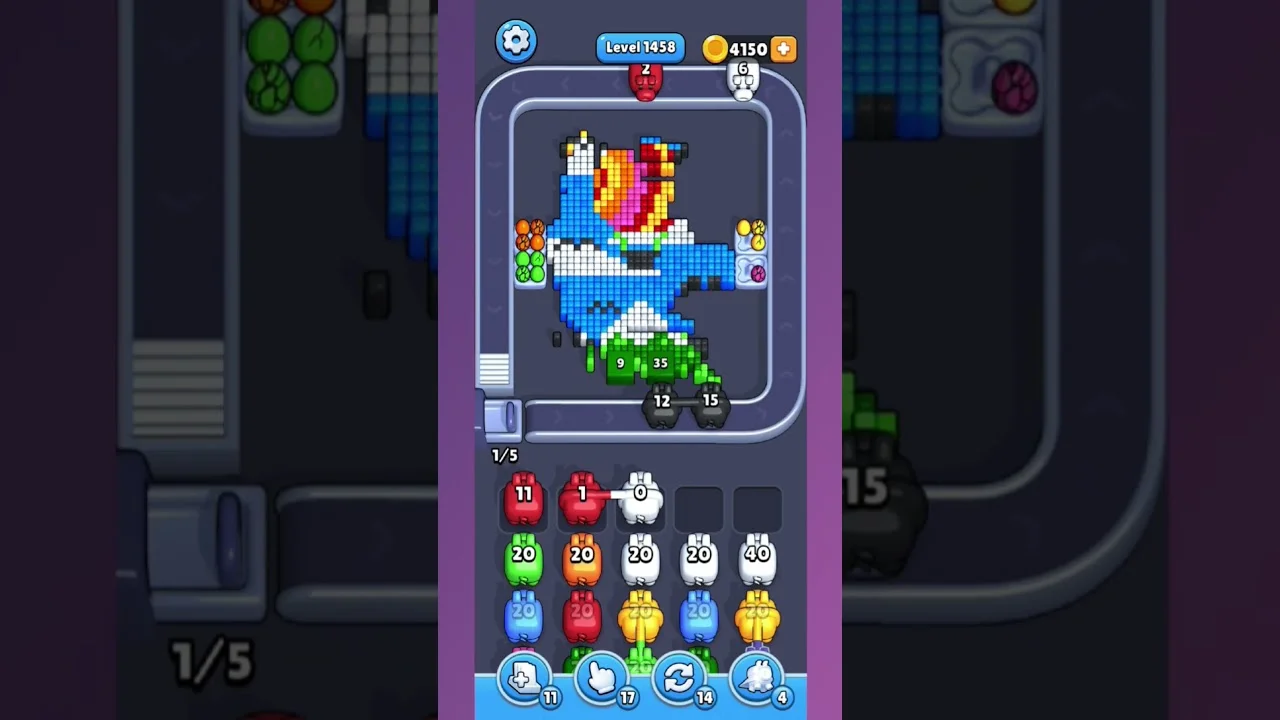 Pixel Flow Level 1458 Solution & Walkthrough Guide