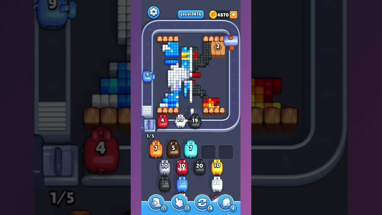 Pixel Flow Level 1476 Solution & Complete Walkthrough Guide