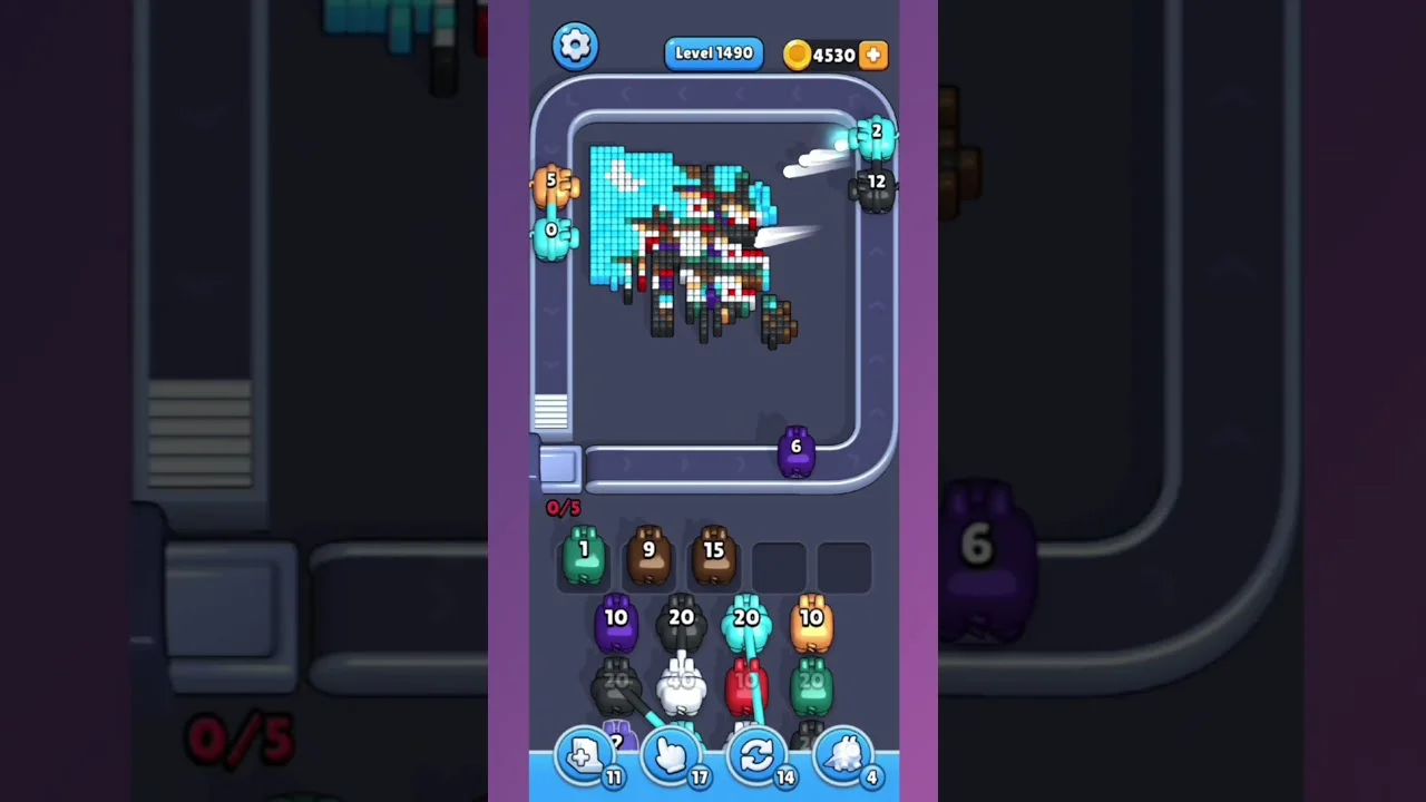 Pixel Flow Level 1490 Solution - Complete Walkthrough & Guide
