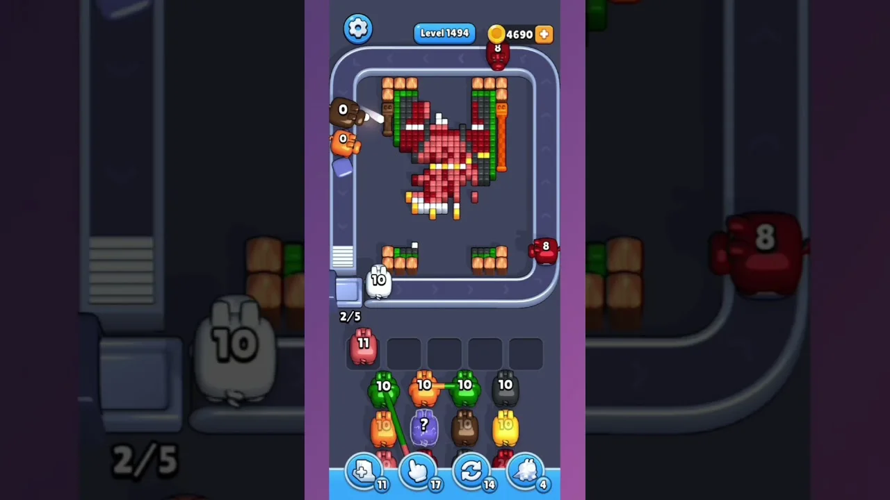 Pixel Flow Level 1494 Solution & Walkthrough Guide