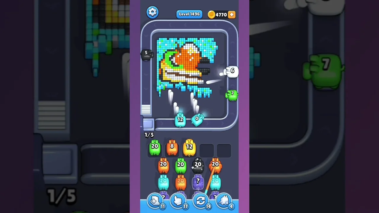 Pixel Flow Level 1496 Solution: Complete Walkthrough & Guide
