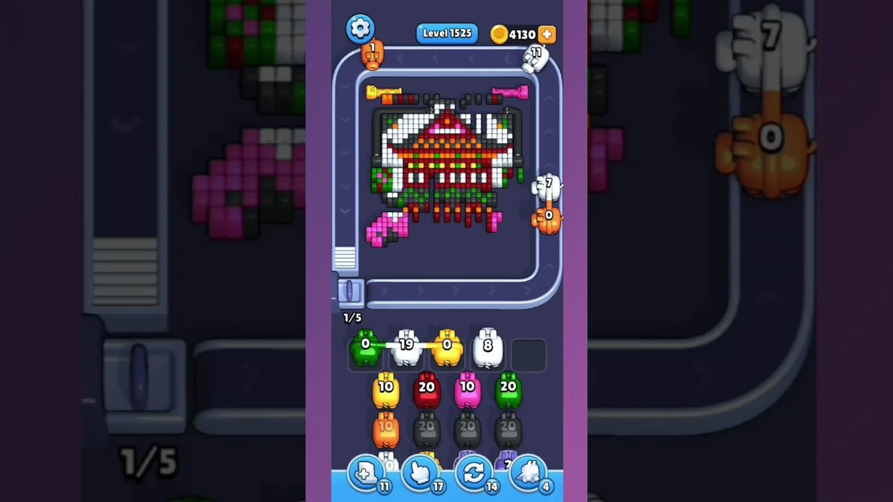Pixel Flow Level 1525 Solution and Walkthrough Guide
